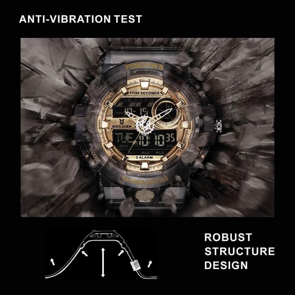 New Men Digital Watch for Men Watch Sports Watch Large Digital Analog Du… - Picture 10 of 13